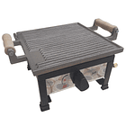 Kit Réchaud gaz 1 feu gaz + plaque de cuisson en fonte rainurée. 2