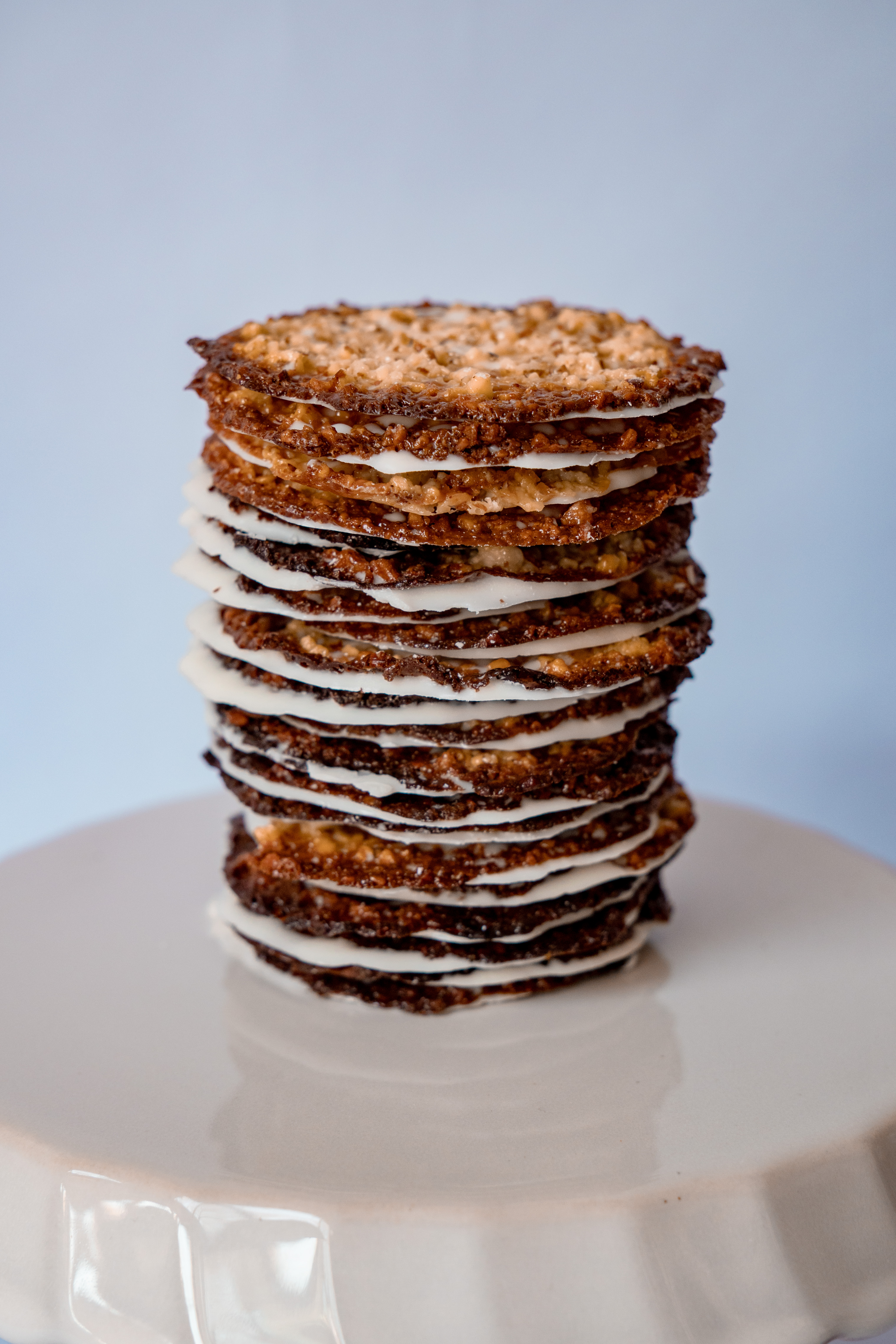 Paquete de 20 galletas de almendra, chocolate blanco 1