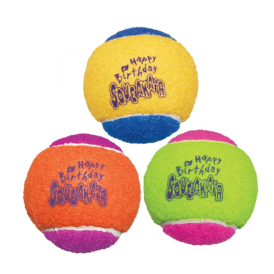 SqueakAir® Birthday Balls trio de pelotas