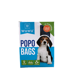 Wuwu popo bolsas para desechos 12 rollos oxibiodegradables