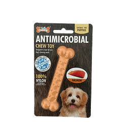 Hueso para roer antimicrobios sabor salmón