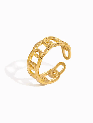 Anel Ajustável  - aço inoxidável - Dourado