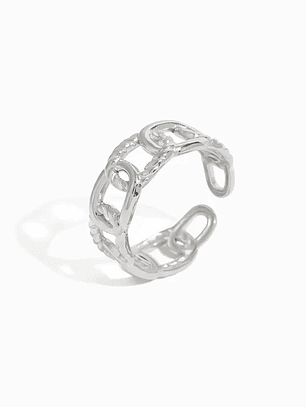 Anel Ajustável - aço inoxidável - Prateado