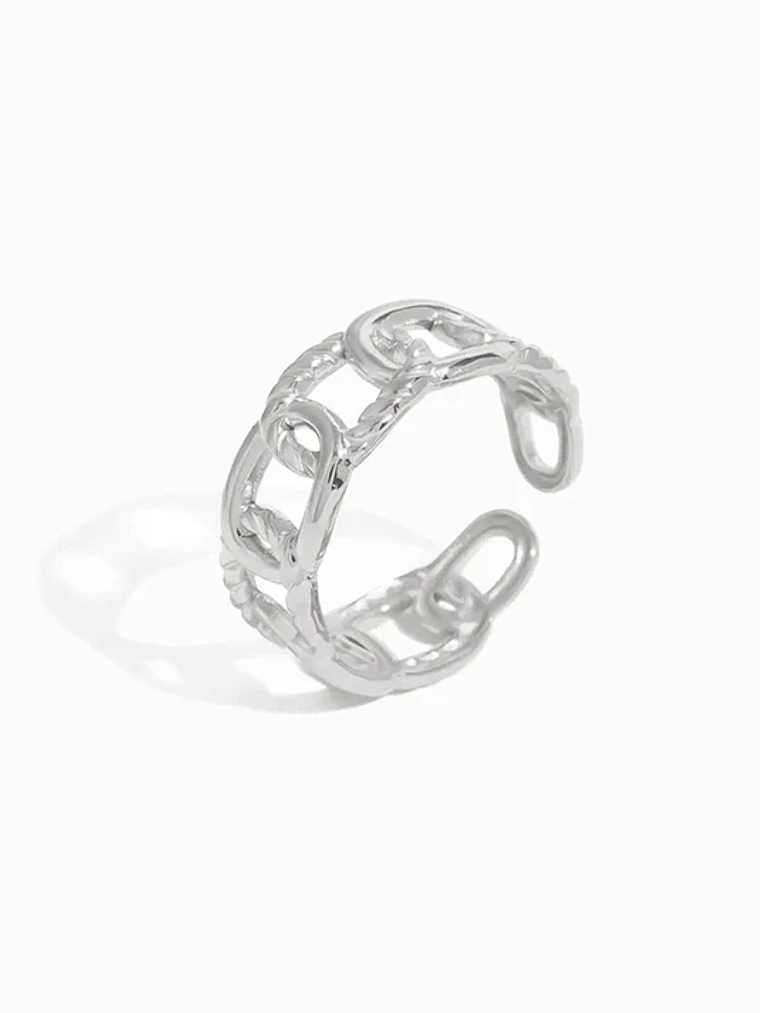 Anel Ajustável - aço inoxidável - Prateado 1