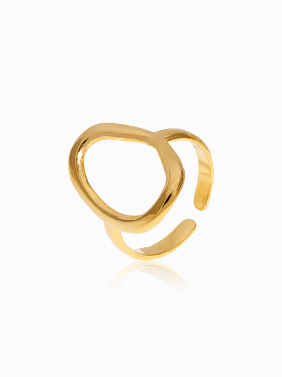 Adjustable Geometric Ring in Stainless Steel - Gold 1