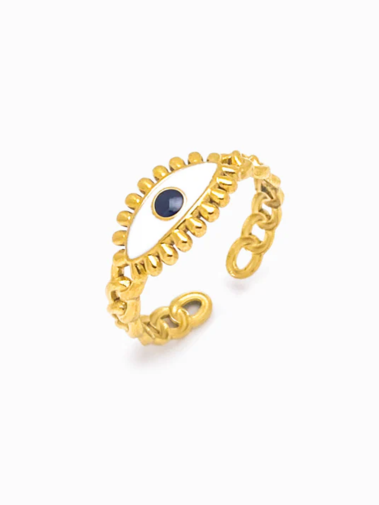 Turkish Eye Ring - Stainless steel with enamel 1