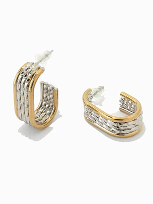 Brincos de Argola 25x18mm  - aço inoxidável