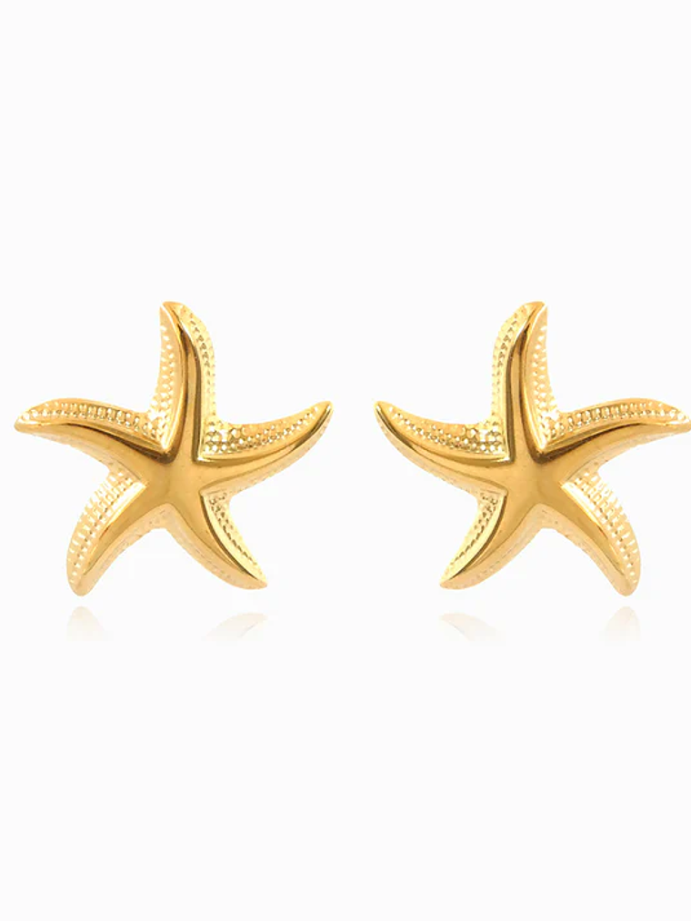 Starfish Earrings 25x24mm - Stainless Steel - Gold 1