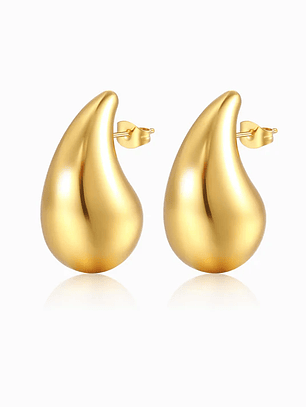 Brincos Gota  - aço inoxidável - Dourado