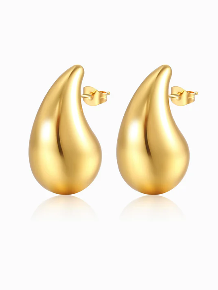 Drop Earrings - Stainless Steel - Gold 1