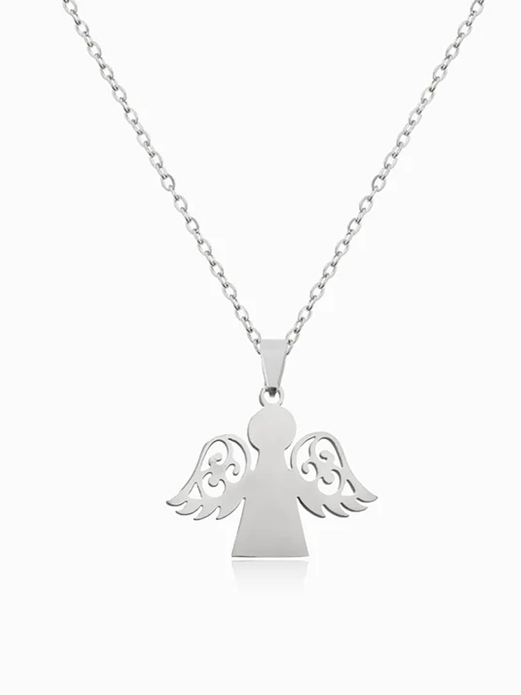 Stainless steel angel necklace - Silver 1