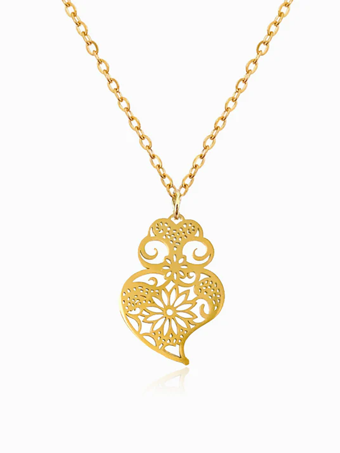 Stainless steel Viana heart necklace - Gold plated 1