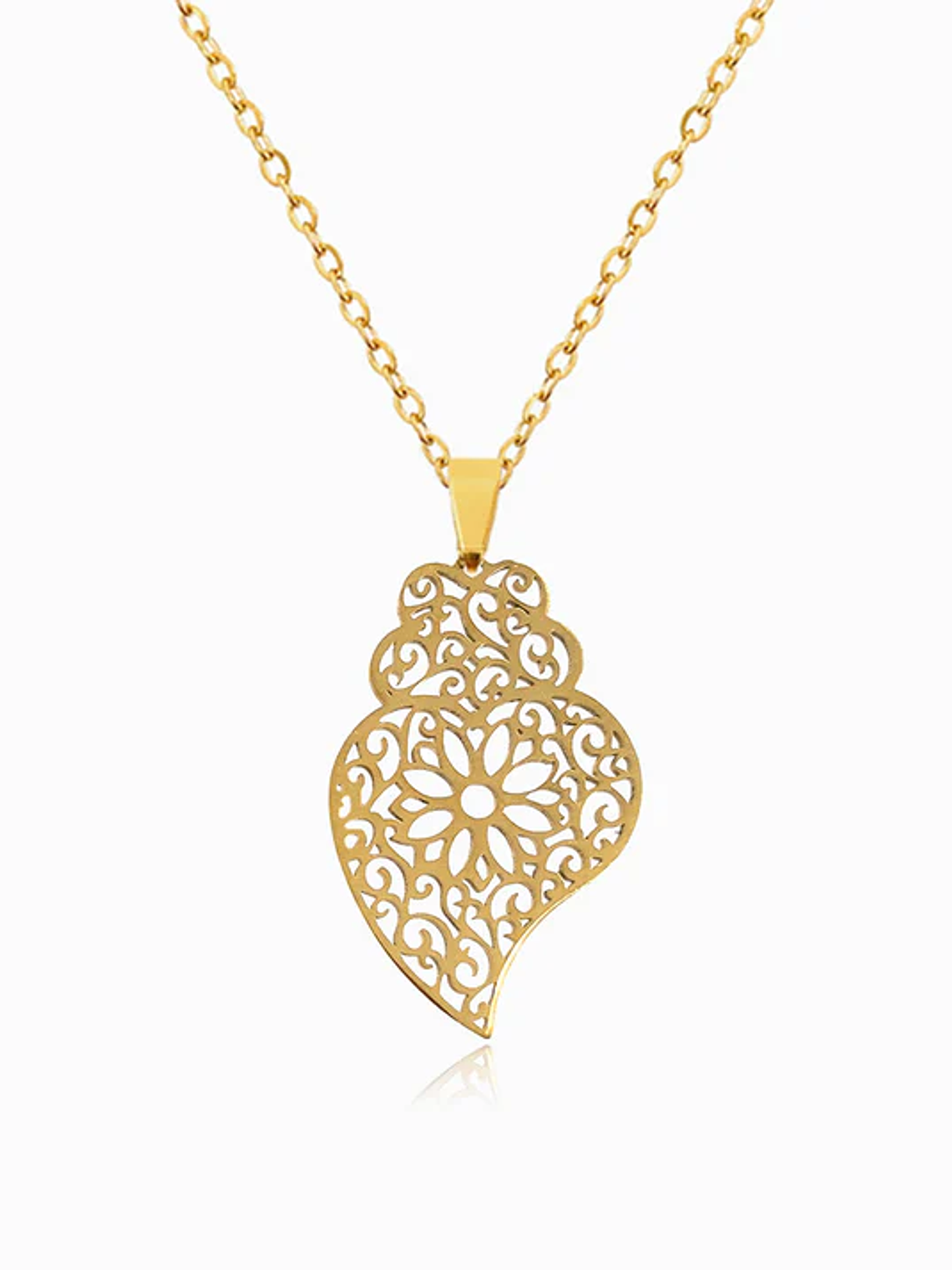 Viana Heart Necklace - Stainless Steel - Gold Plated 1