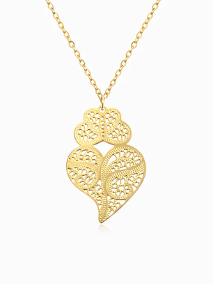 Colar Coração de Viana aço inoxidável