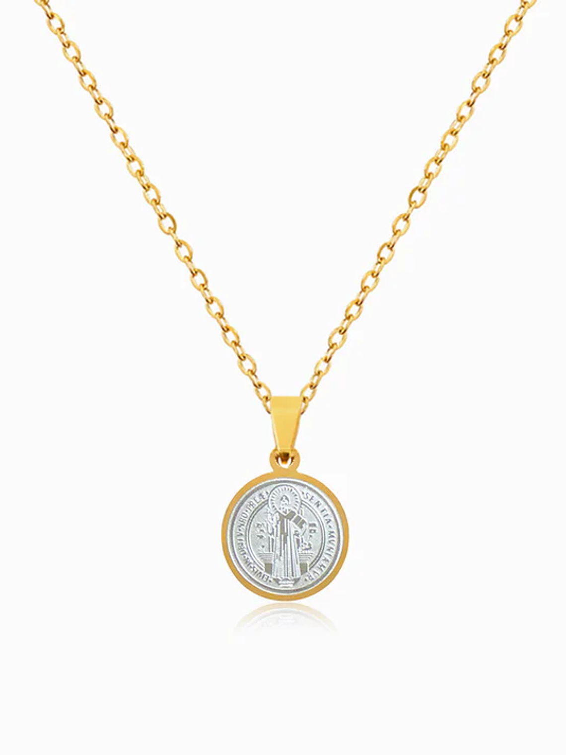 Saint Benedict necklace, stainless steel. 1