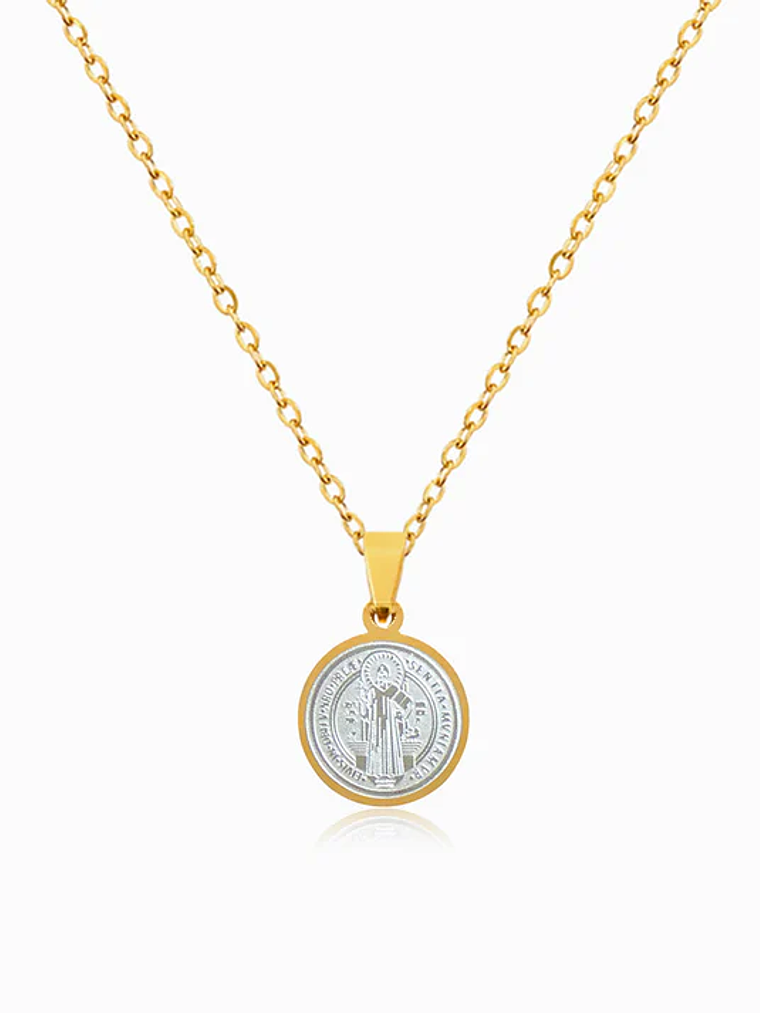 Saint Benedict necklace, stainless steel. 1