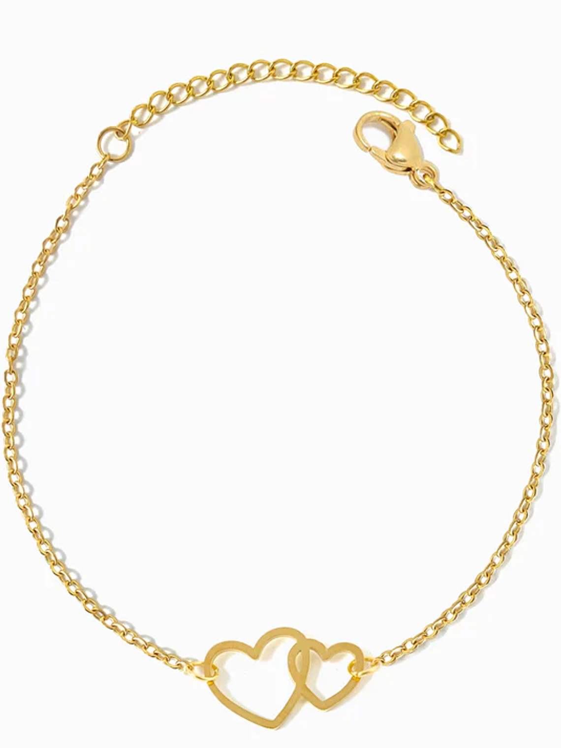 Pulseira com Corações aço inoxidável - Dourado 1