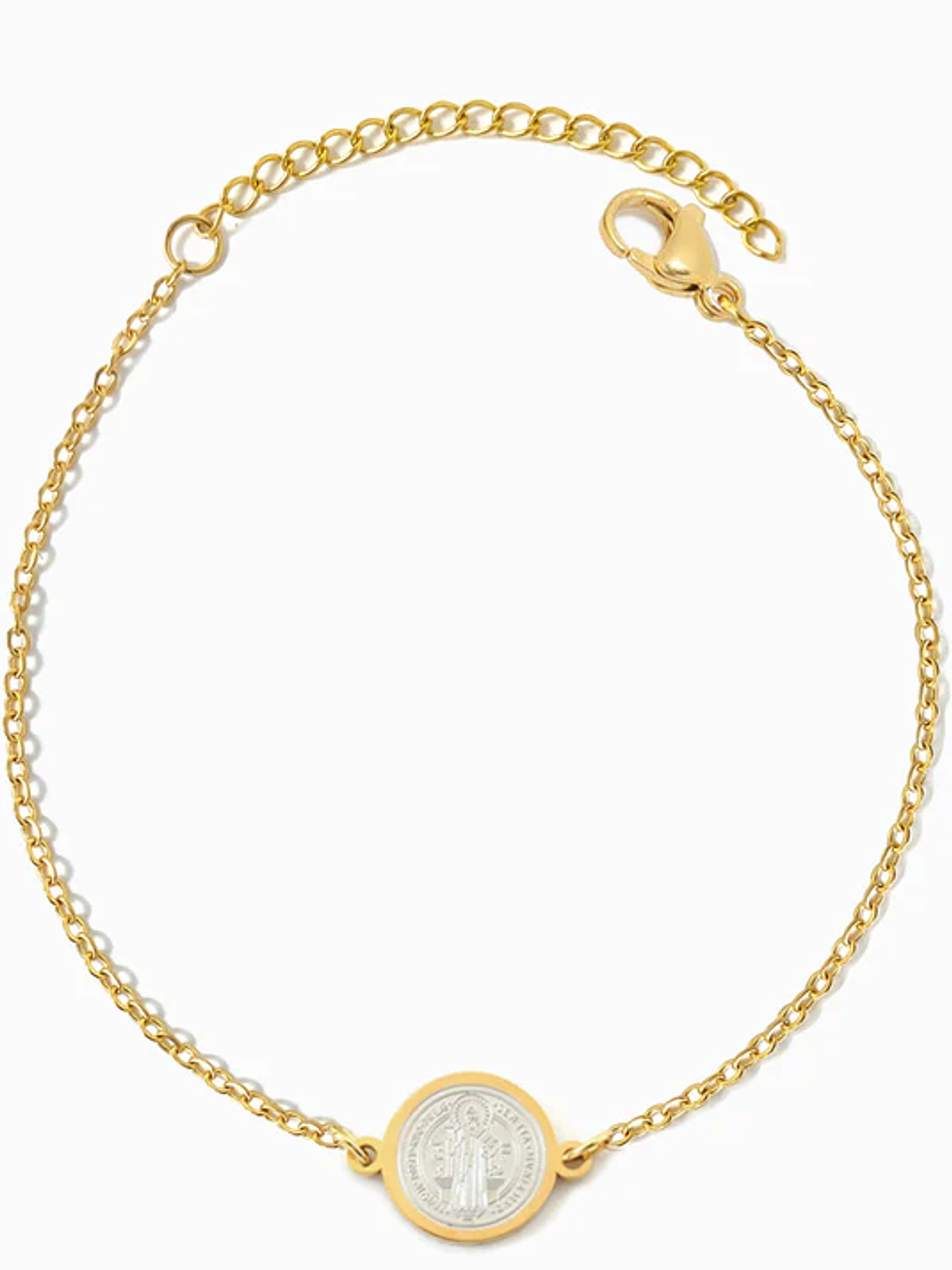 Pulseira com São Bento - aço inoxidável 1