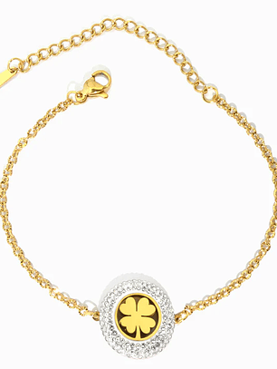Bracelet with Clover - stainless steel
