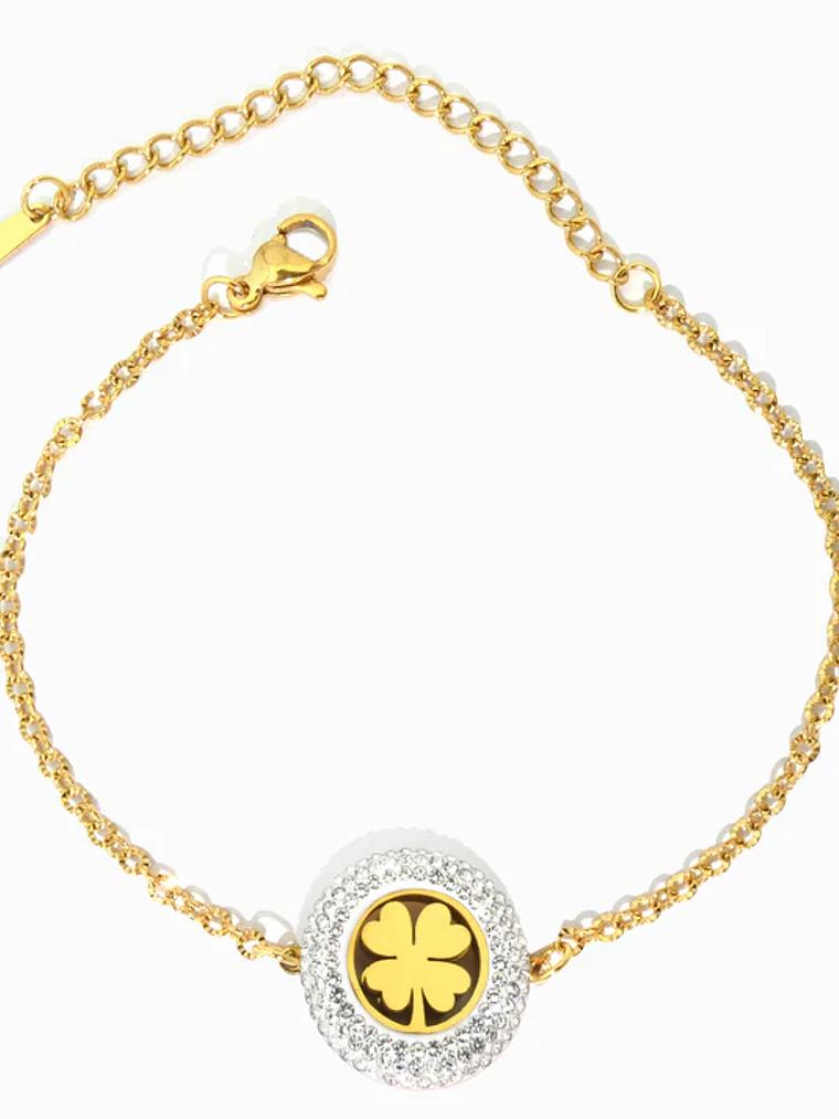 Bracelet with Clover - stainless steel 1
