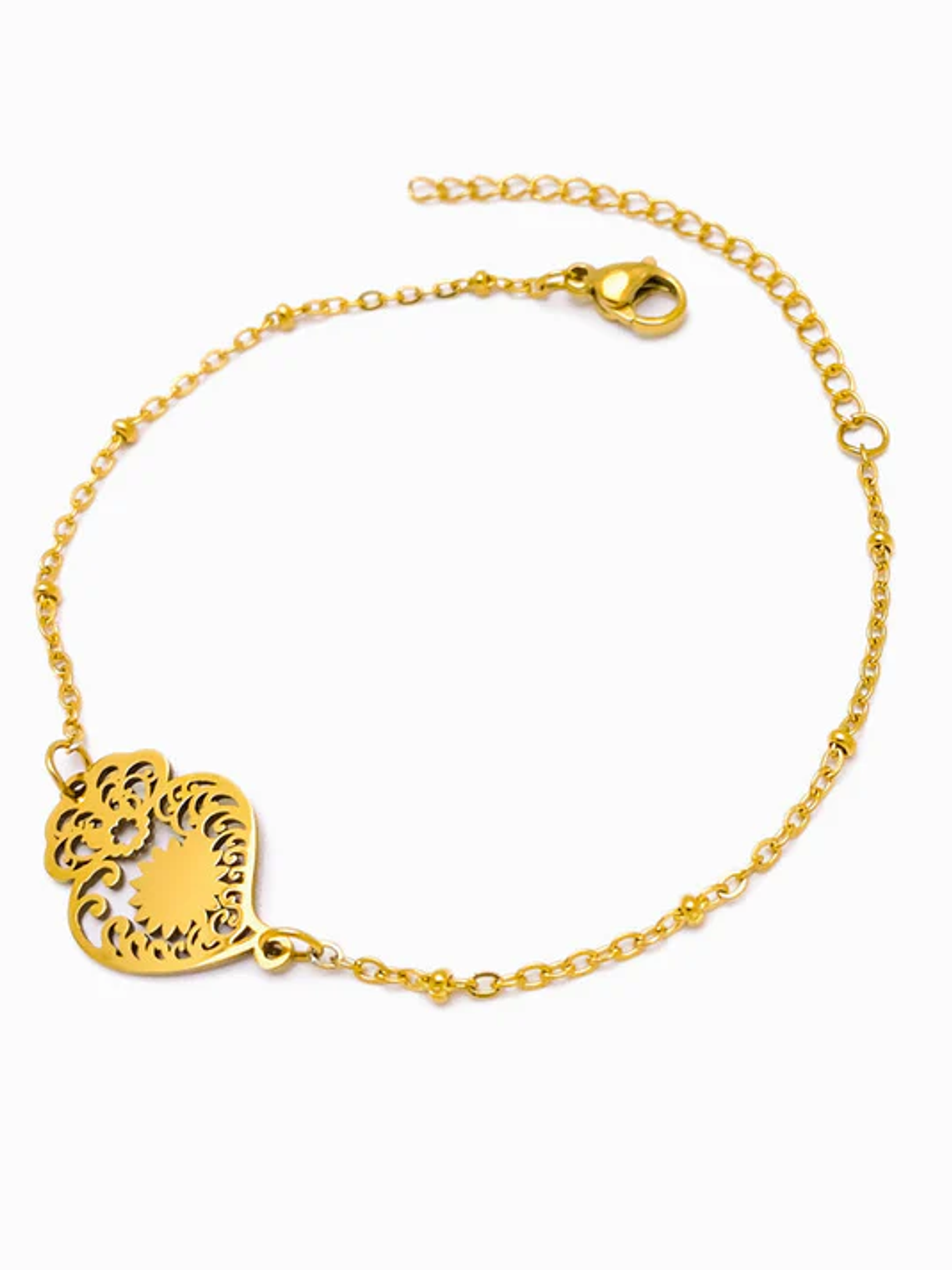 Viana Heart Bracelet, Stainless Steel - Gold 1