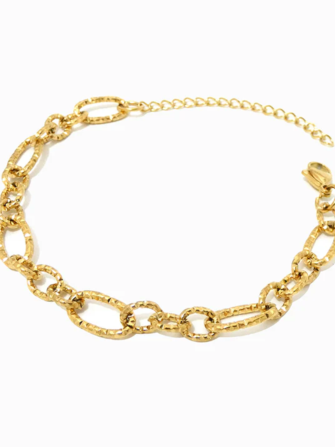 Pulseira Elo com Detalhes  - aço inoxidável 1