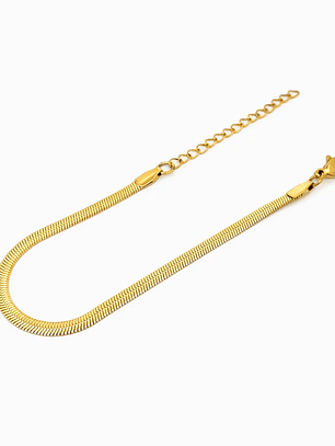 Snake Mesh Bracelet 3mm Stainless Steel - Gold