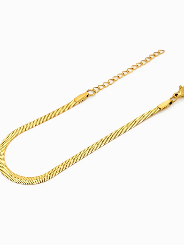 Snake Mesh Bracelet 3mm Stainless Steel - Gold 1