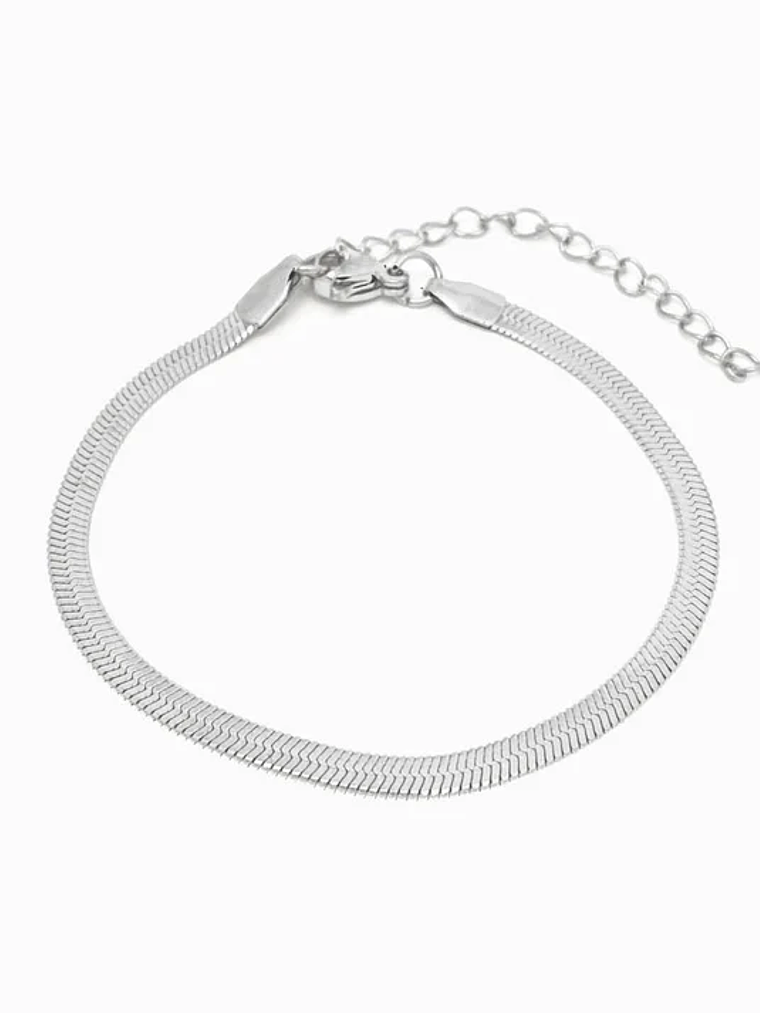 Snake Mesh Bracelet 3mm Stainless Steel - Silver 1