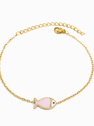 Fish Bracelet - Stainless Steel with Enamel