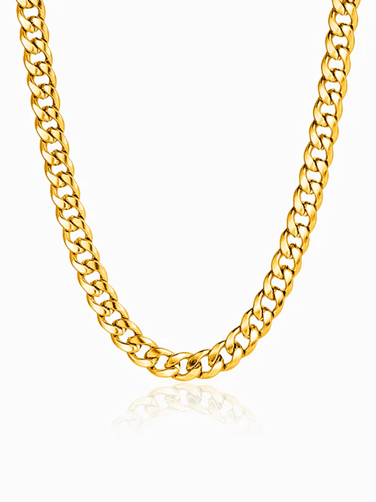Men's Cuban Chain Necklace 10mm - Stainless Steel - Gold 1