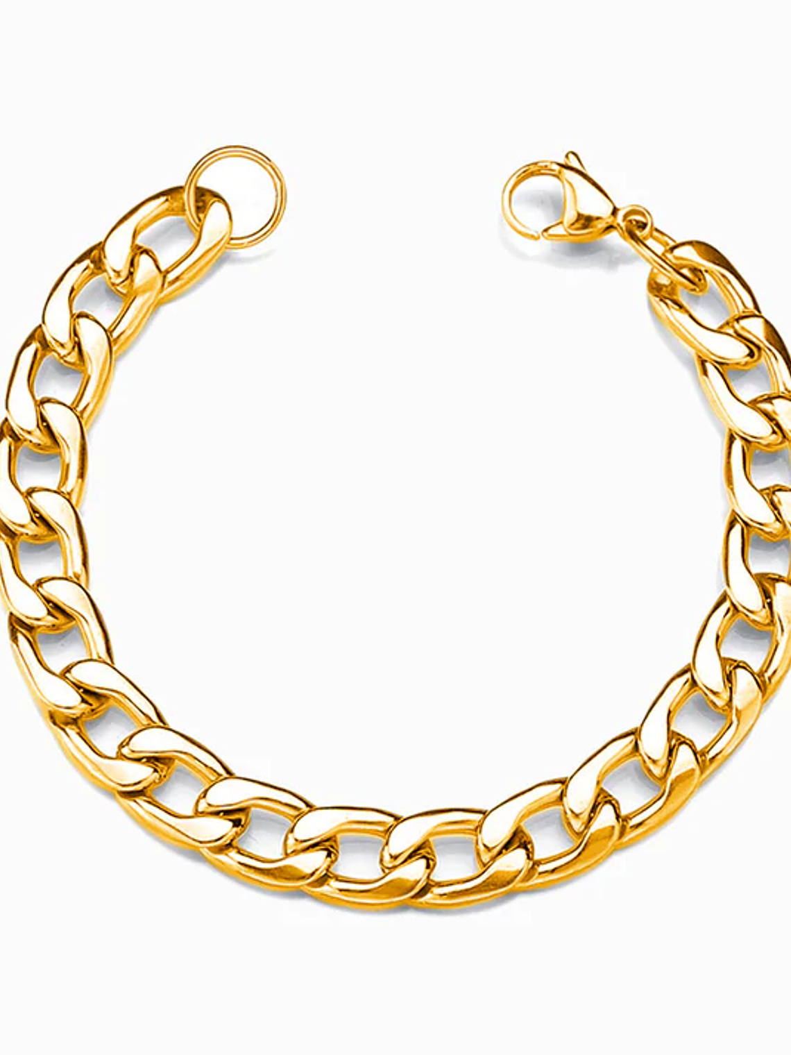 Cuban Men's Bracelet 10mm - Stainless Steel - Gold 1