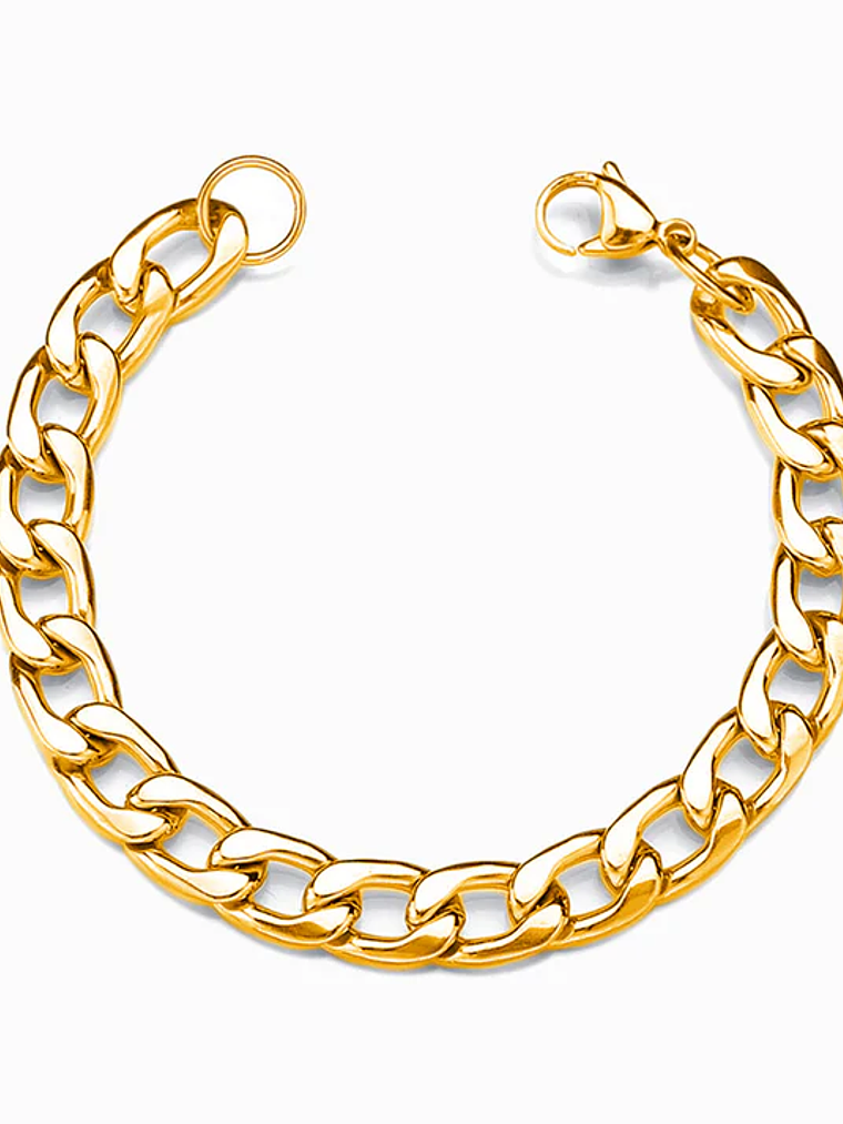 Cuban Men's Bracelet 10mm - Stainless Steel - Gold 1