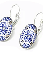 Brincos azulejos portugueses ovais - Thumbnail 1