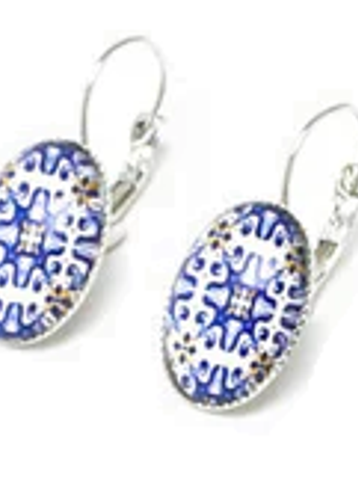 Brincos azulejos portugueses ovais 2