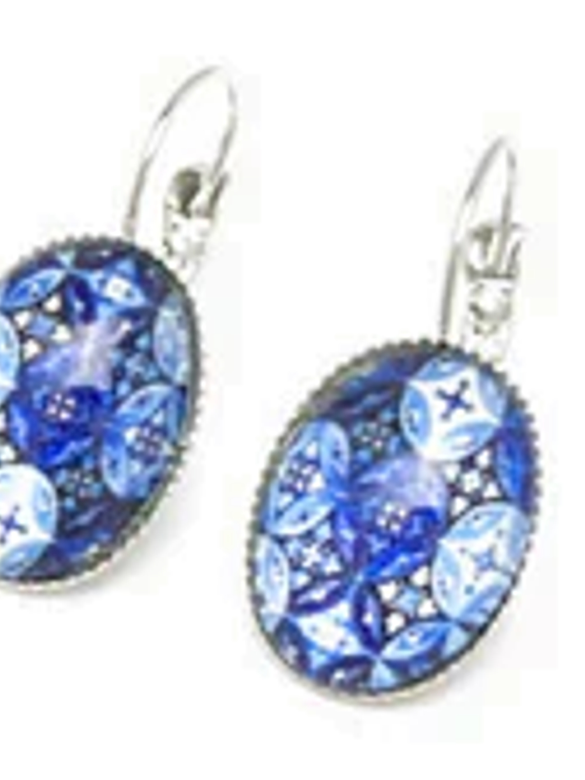 Brincos azulejos portugueses ovais 2