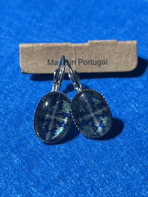 Brincos azulejos portugueses ovais