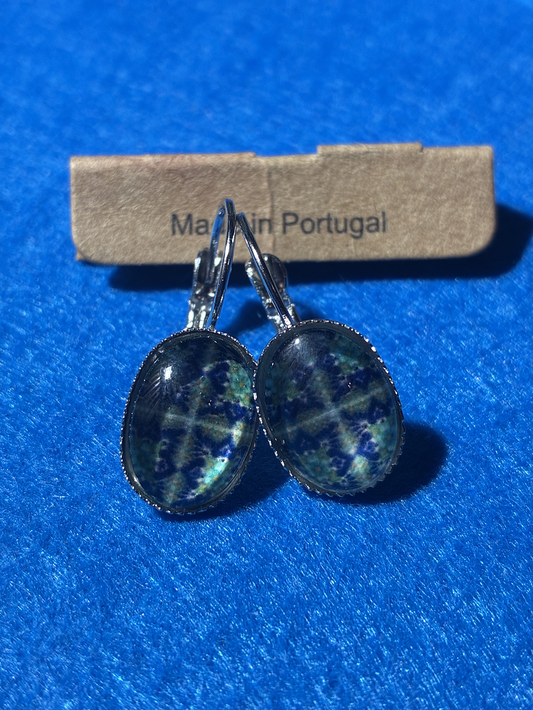 Brincos azulejos portugueses ovais 1