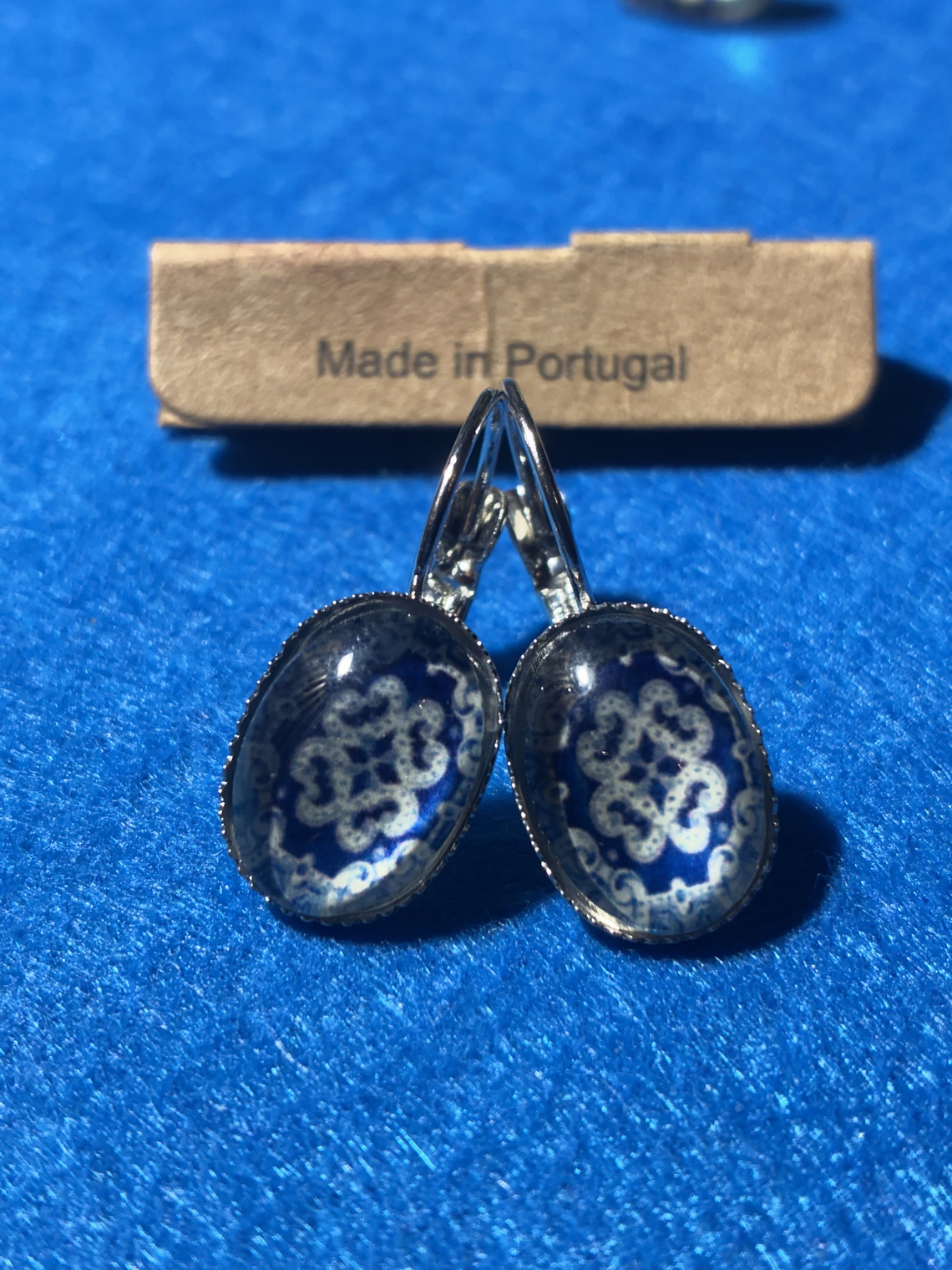 Brincos azulejos portugueses ovais 1