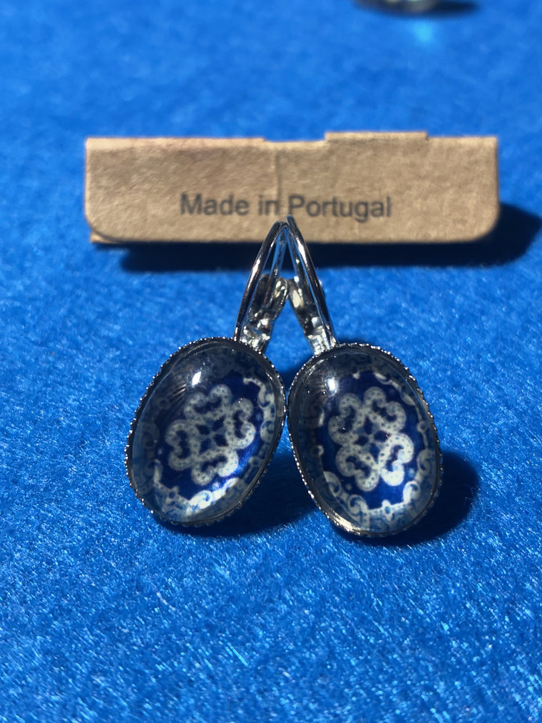Brincos azulejos portugueses ovais 1