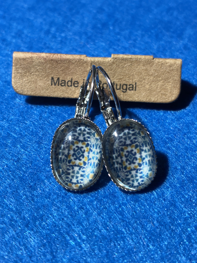 Brincos azulejos portugueses ovais 1