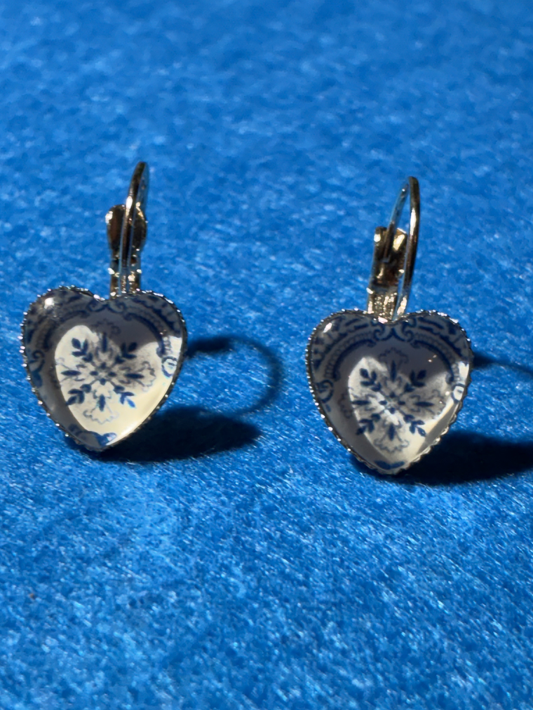 Brincos azulejos portugueses coração 1