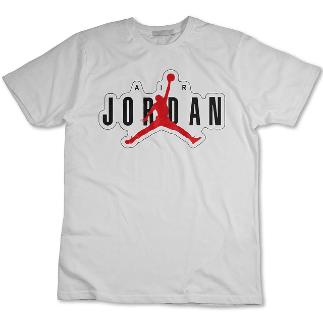 Polera jordan logo rojo negro 2