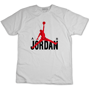 Polera jordan logo rojo blanco 