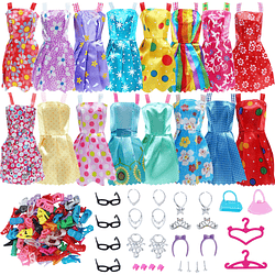 Accesorios vestidos Para Muñecas Compatible Con Barbie Marca Generi (1)