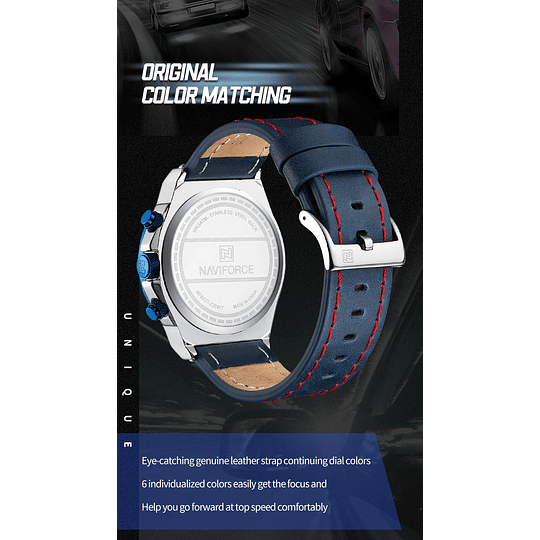 Reloj Marca Naviforce Original De Pulso Hombre Cronografos Activos Ref 8027L