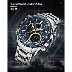 Reloj Marca Naviforce Original Para Hombre Joyas De Pulso Elegante Ref 9182 (8)