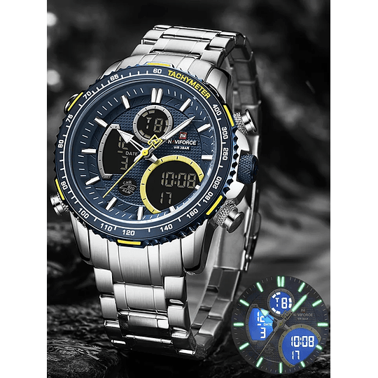 Reloj Marca Naviforce Original Para Hombre Joyas De Pulso Elegante Ref 9182