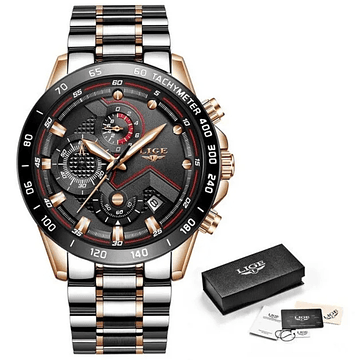 Reloj Marca Lige Original Joyas De Hombre Pulso Cronografo Activo Ref 0001