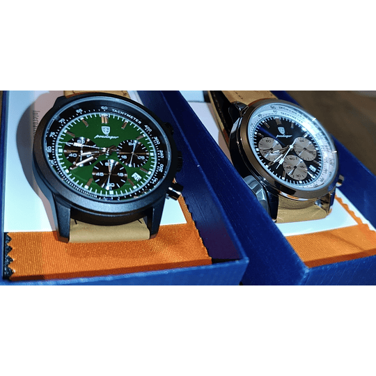 Reloj Marca Poedagar Original Hombre De Pulso Cronografos Activos Ref 932V